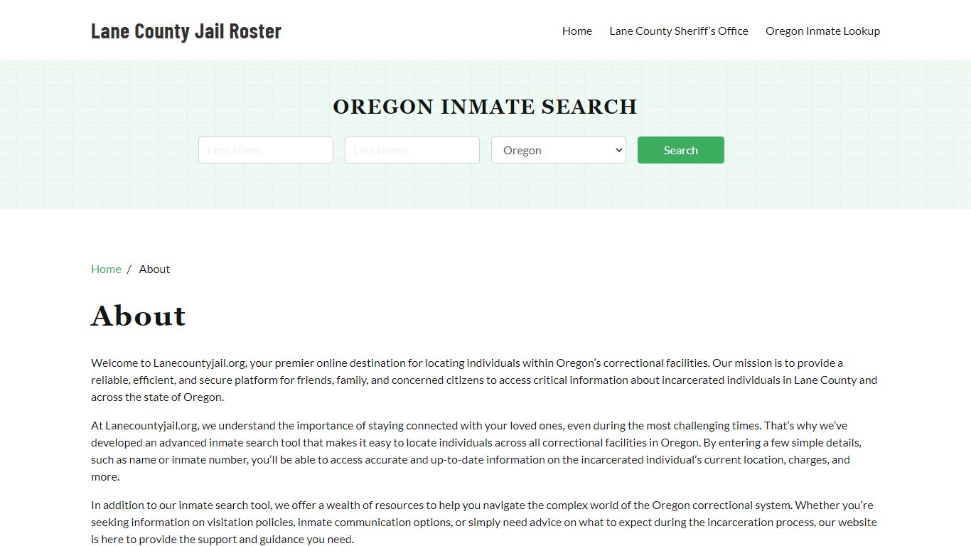 About - lanecountyjail.org